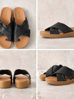 Baretraps Geraldine Black Wedge Sandals – Size 10M